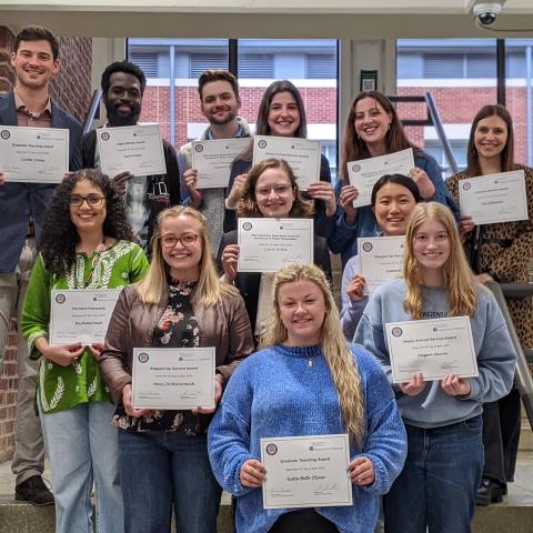 Group of the Poster & Service Award recipients.