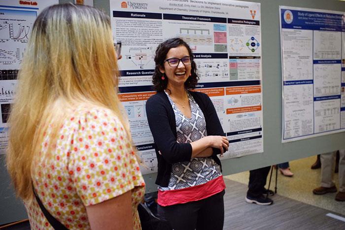 Ph.D. Candidate Annika Kraft of the Marilyne Stains Group presents her poster