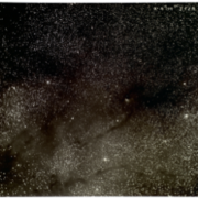 Figure 3. This dark cloud image is caused by dust particles that block out background stellar light. The long filamentary structure towards the bottom of the picture, is TMC-1.
